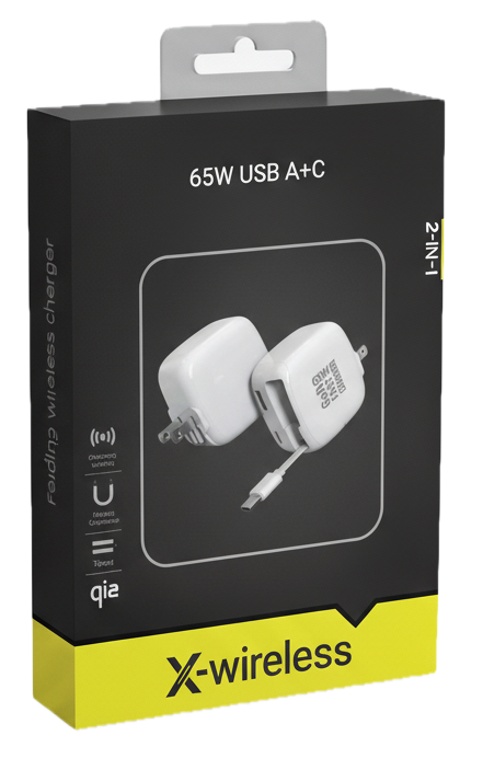 65W USB A+C GanN Charger